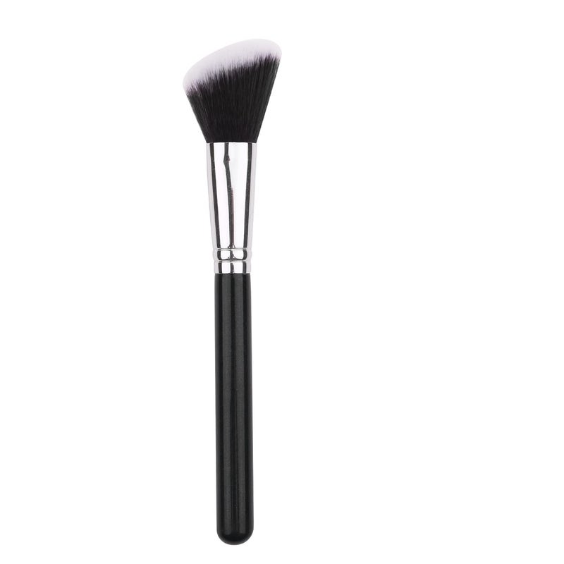 IPRESTA Angled Blush Brush Black Shinny Wood Handle Brush for Contour, Blush and Bronzer Makeup Application (F09) - Image 2